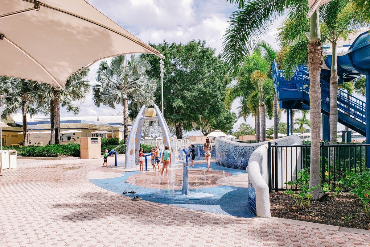 Splash zone at Disney's Contemporary Resort pool area