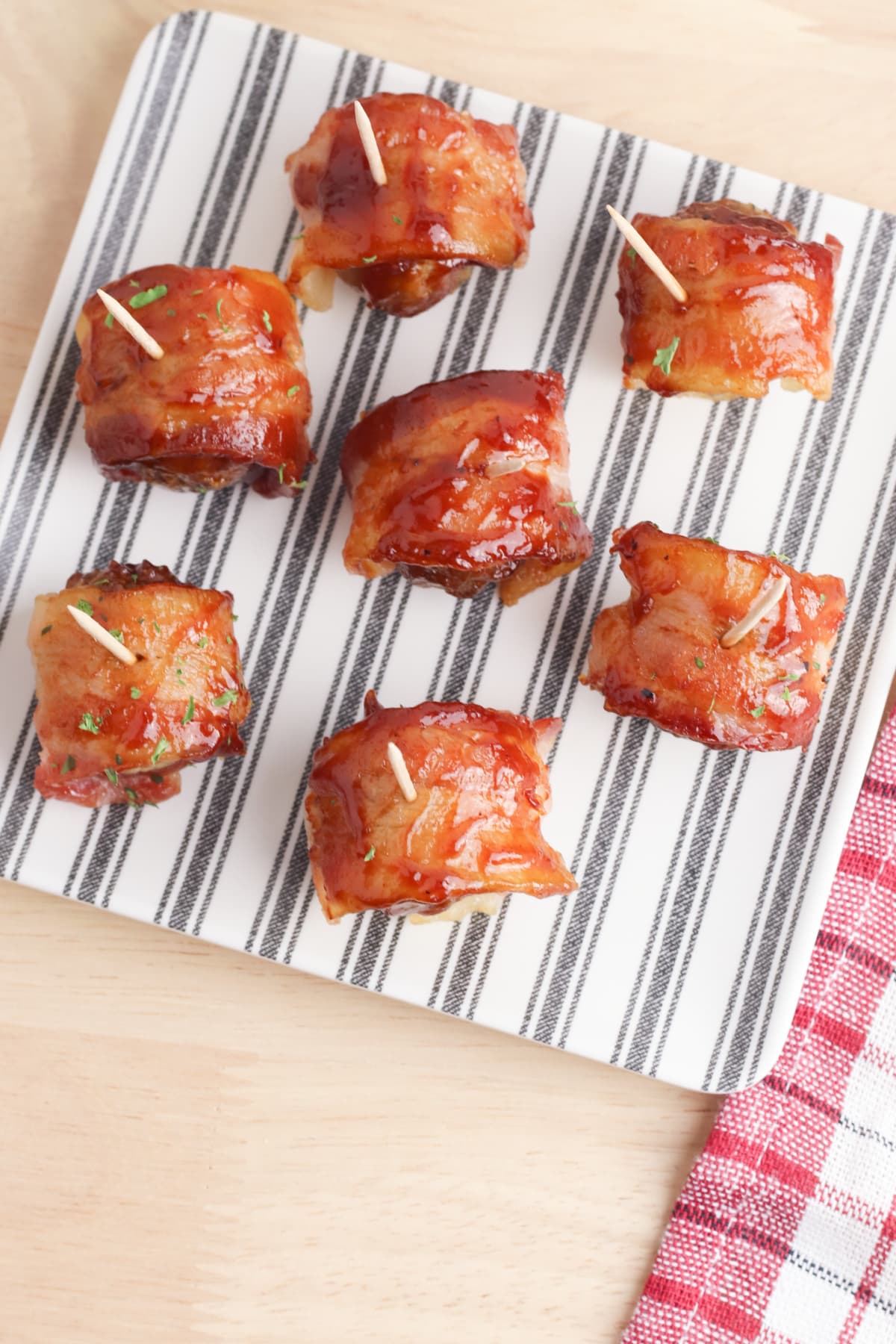 Bacon wrapped bbq meatballs from above