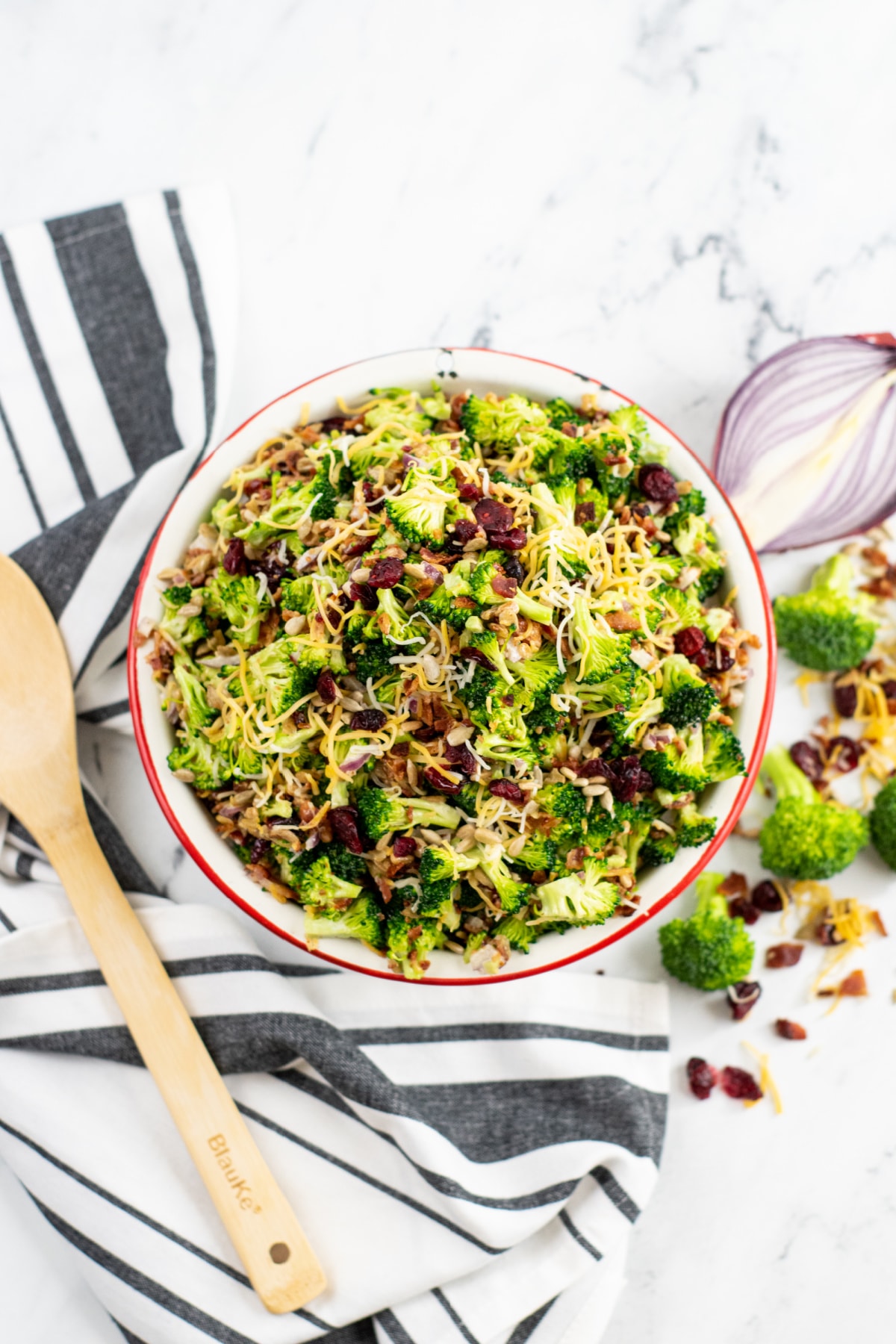 Broccoli salad with craisins from above