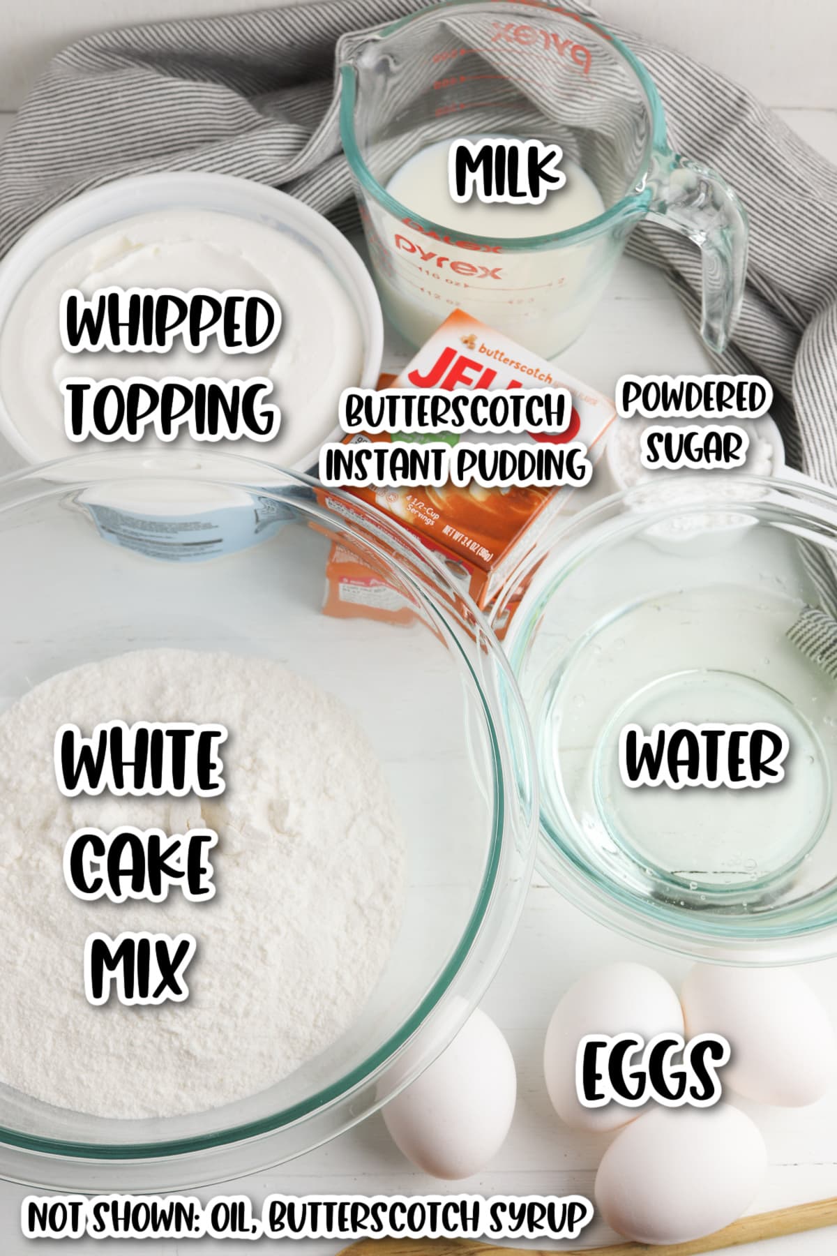 Ingredients for Butterbeer Cupcakes