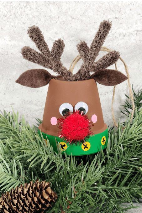 Clay Pot Reindeer Ornament | Fun Money Mom