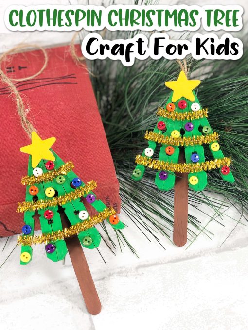 Diy Clothespin Christmas Tree Ornament - Fun Money Mom