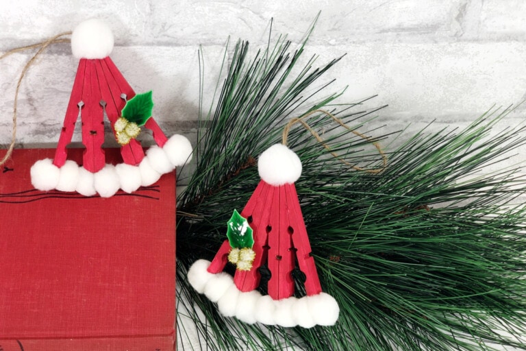 Clothespin Santa Hat Craft