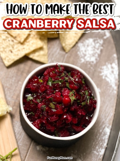 Cranberry salsa with chips