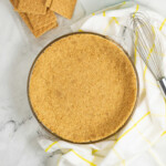 Graham Cracker Crust with yellow striped towel