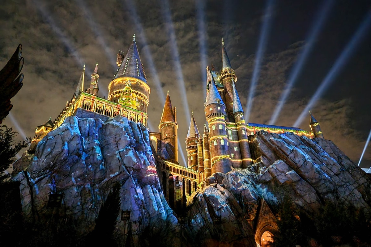 Hogwarts Castle at night