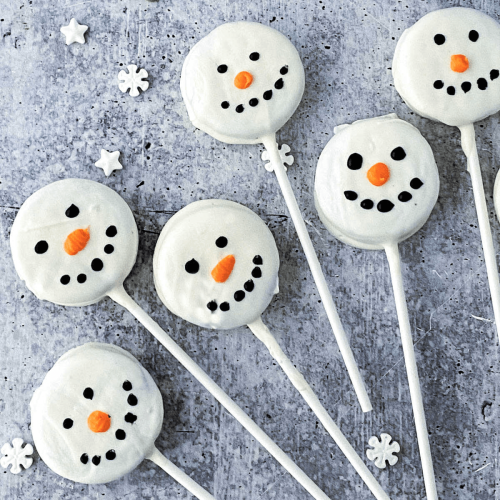 Oreo Snowman Pops Square