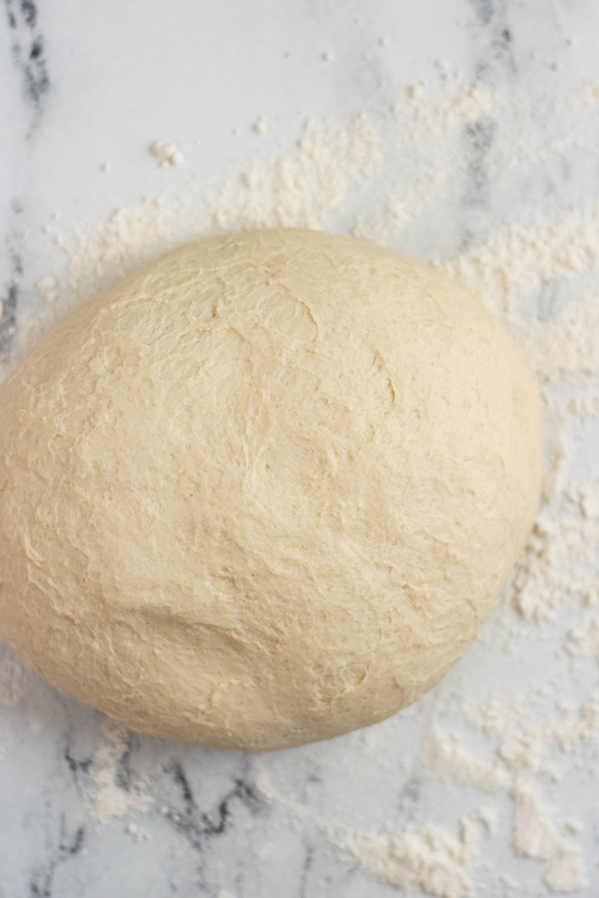 Pretzel dough on countertop