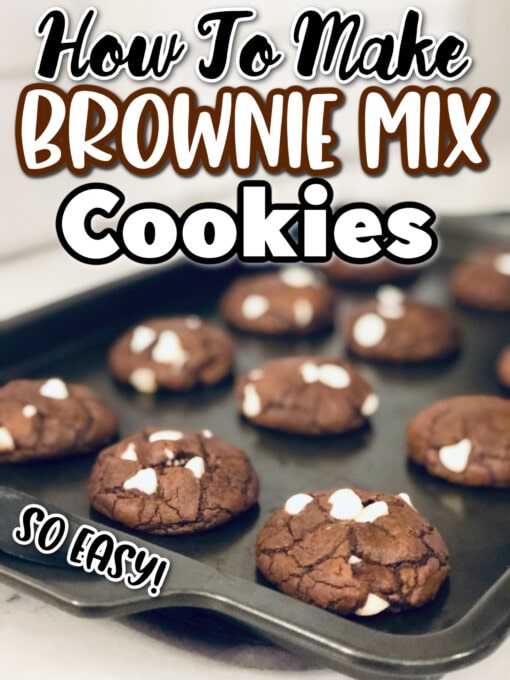 Brownie Mix Cookies on baking sheet