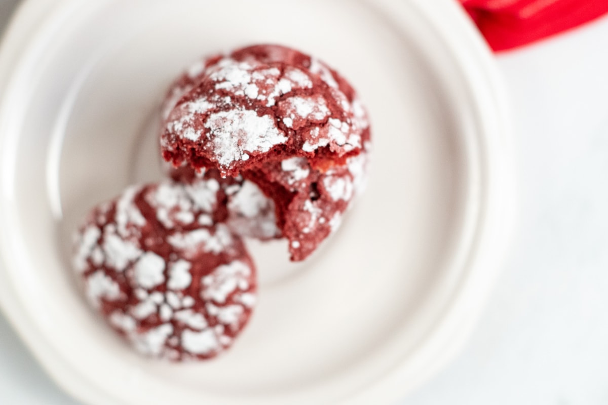 Cookies on a white plate