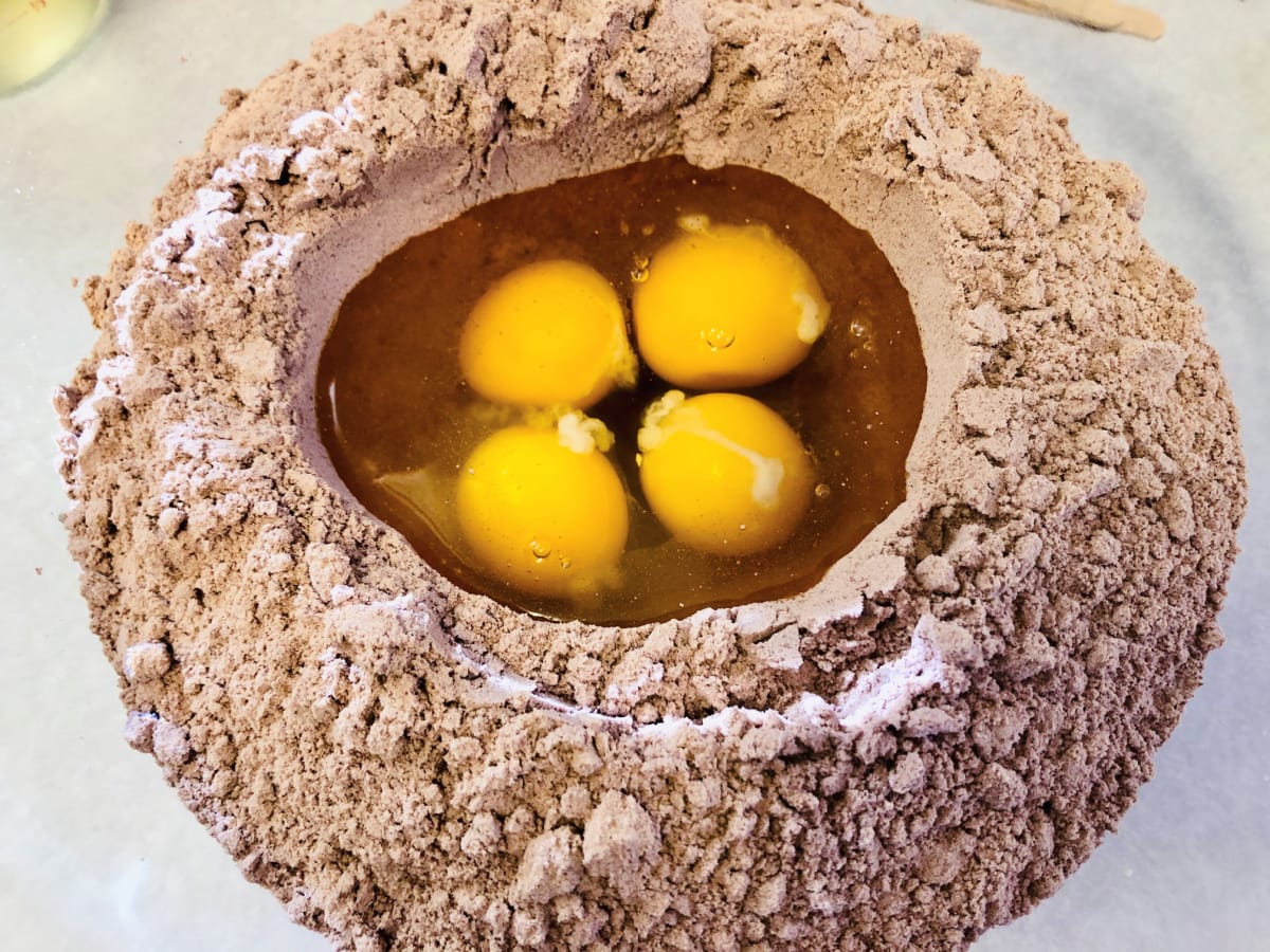 Brownie mix with eggs