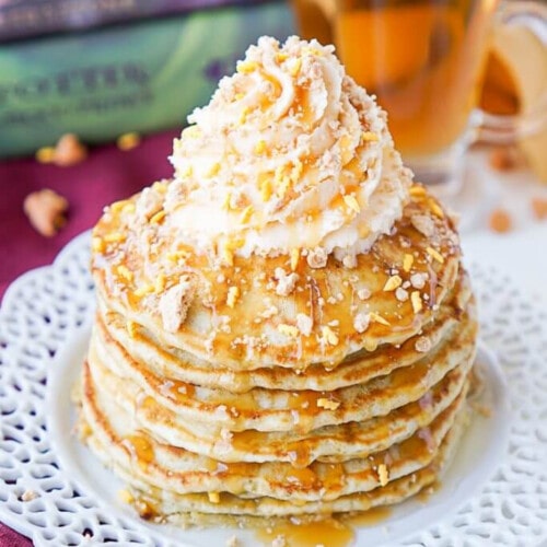 Butterbeer pancakes square