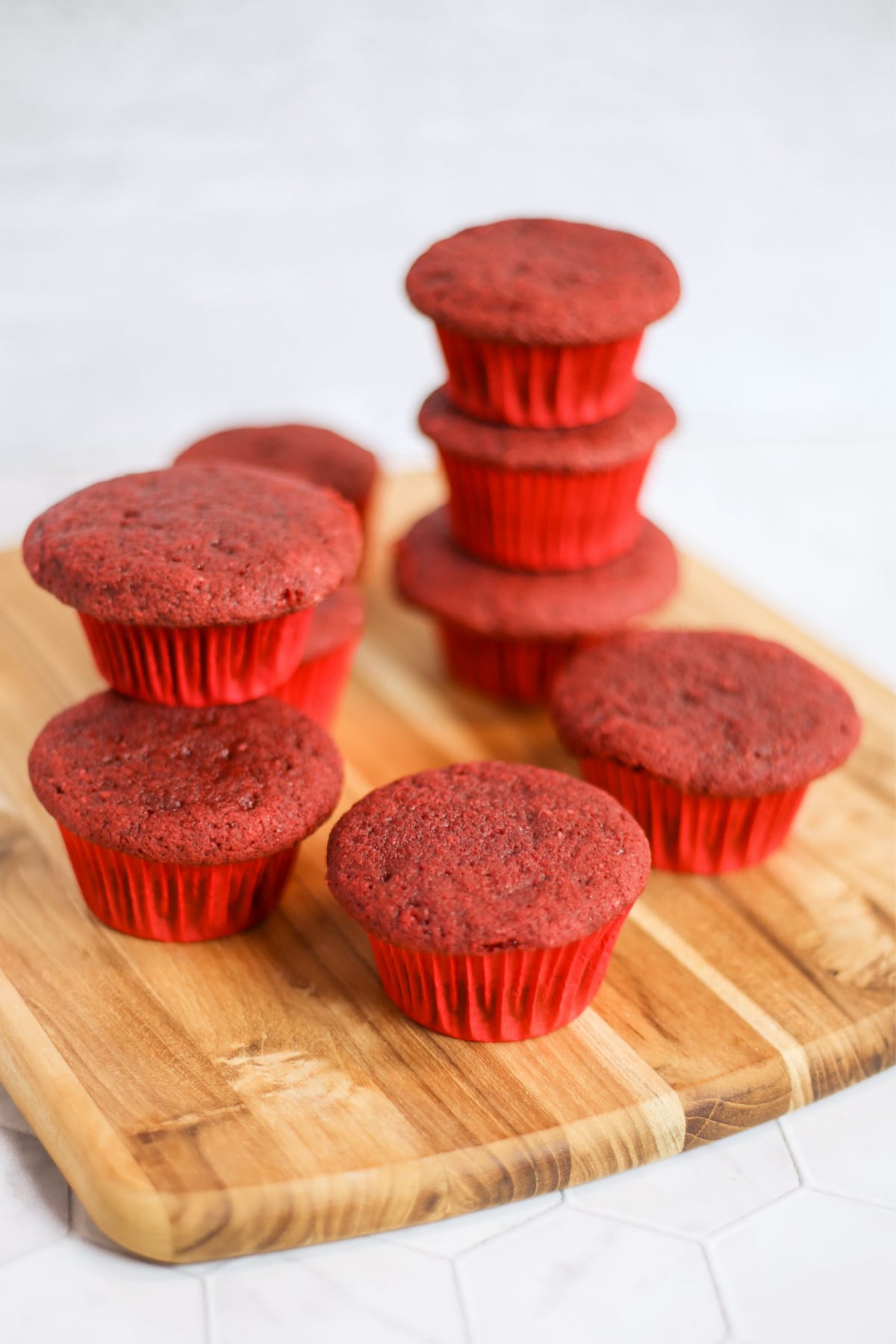 Red velvet cupcakes cooked