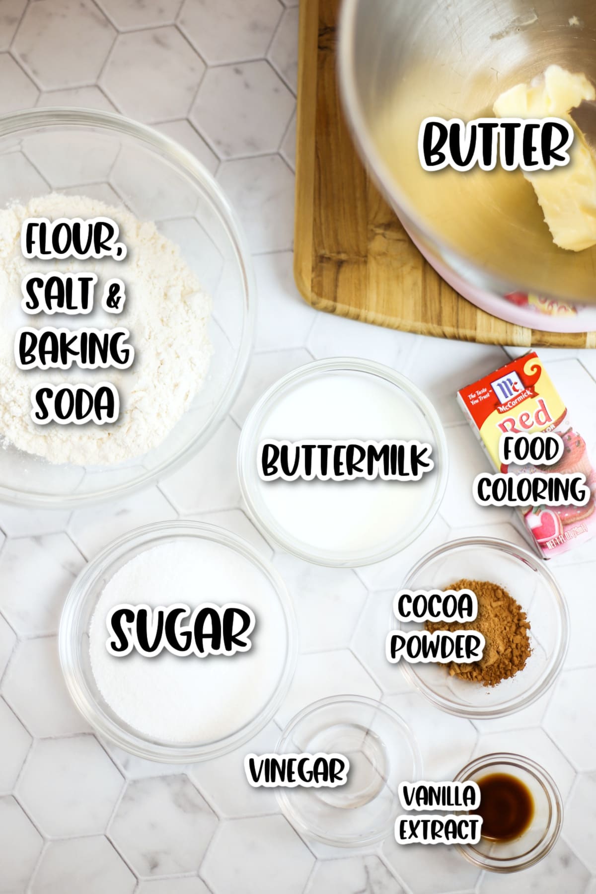 Mickey Mouse Cupcakes ingredients