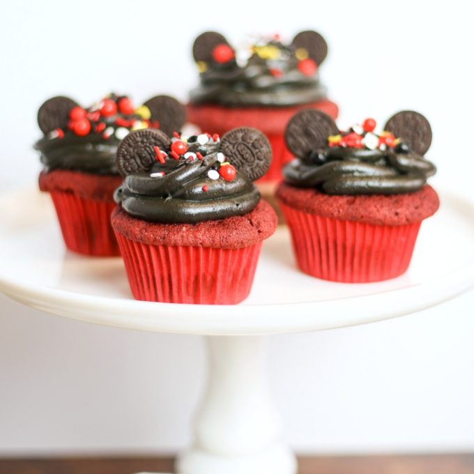 Red Velvet Mickey Mouse Cupcakes - Fun Money Mom