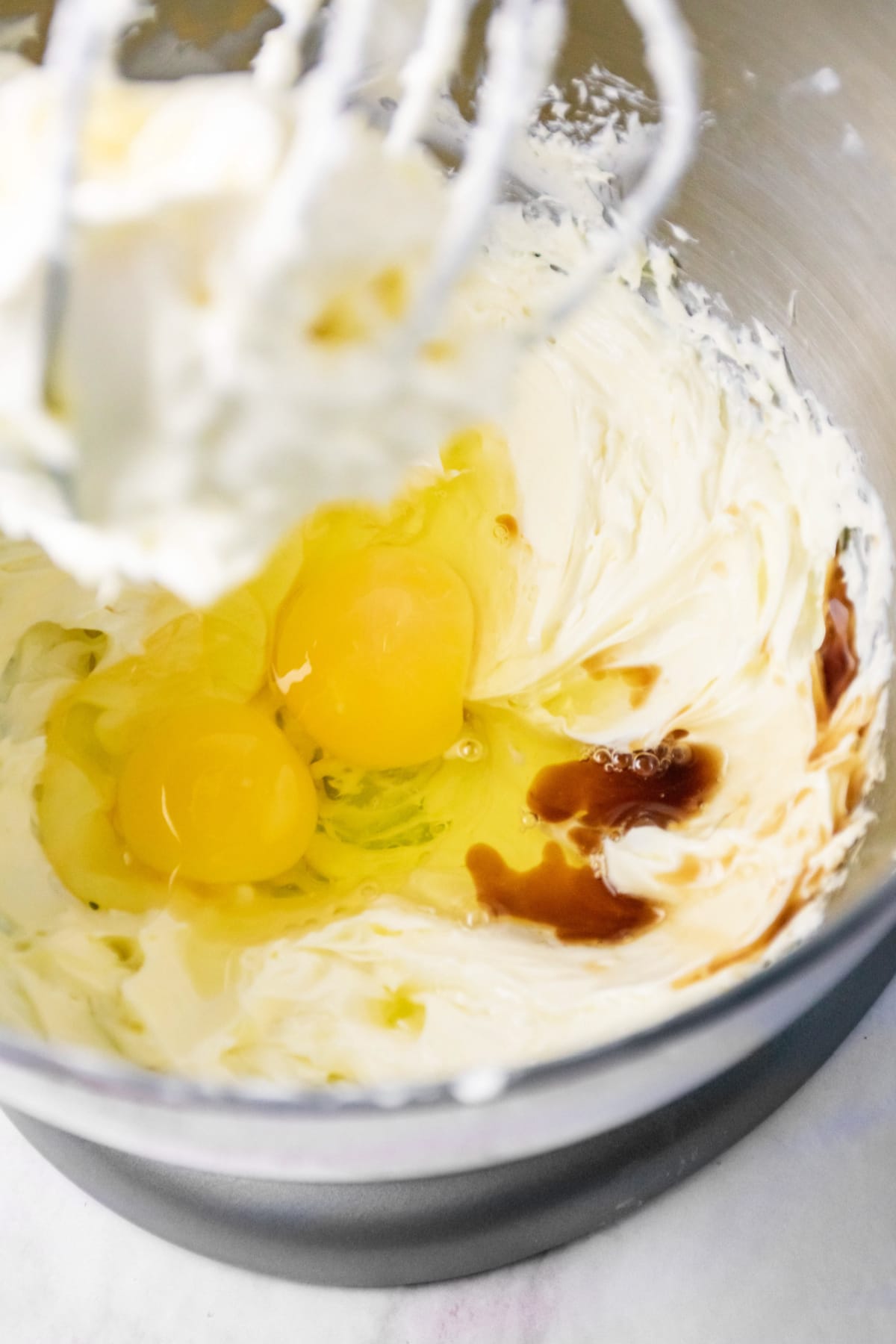 Eggs for cheesecake mixture