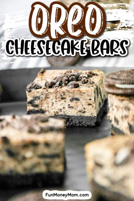 Oreo cheesecake bars pin