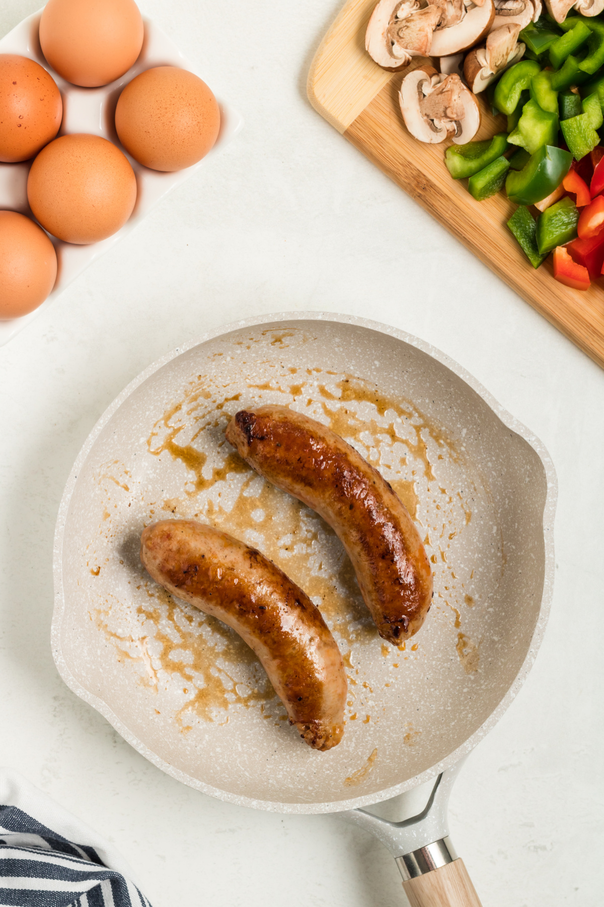 Sausages on a plate