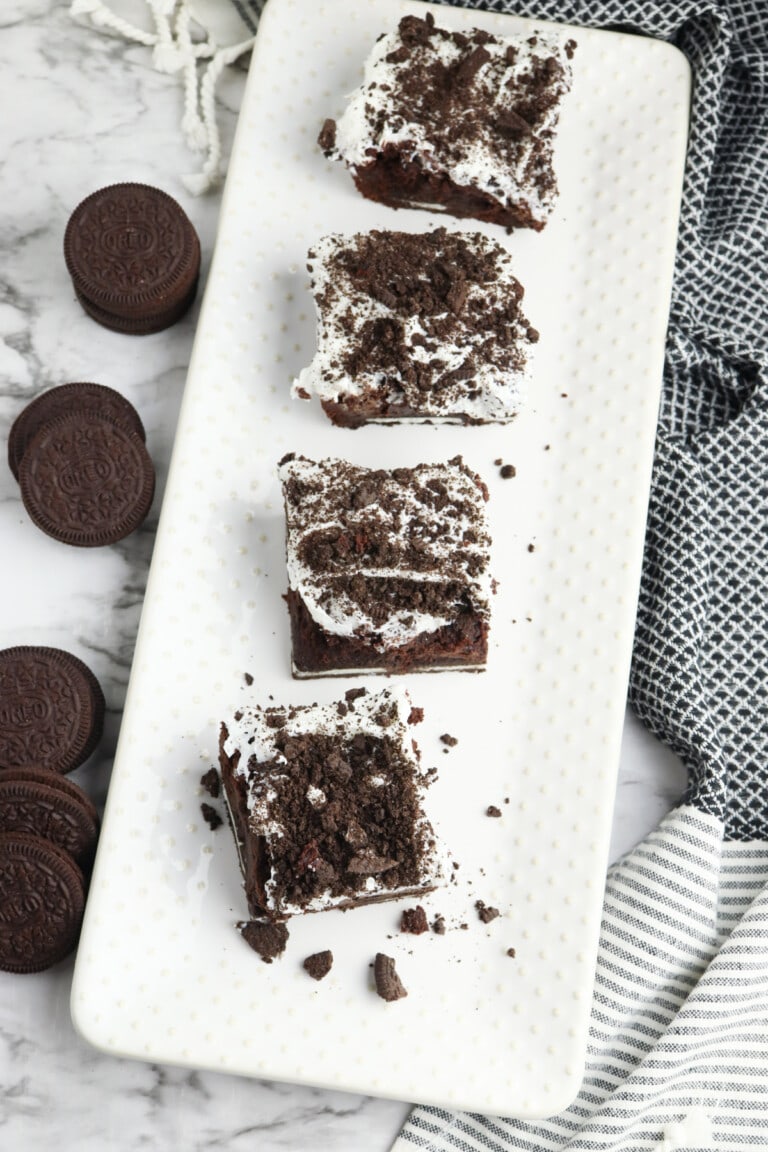 Chocolate Chip Oreo Brownie Bars - Fun Money Mom