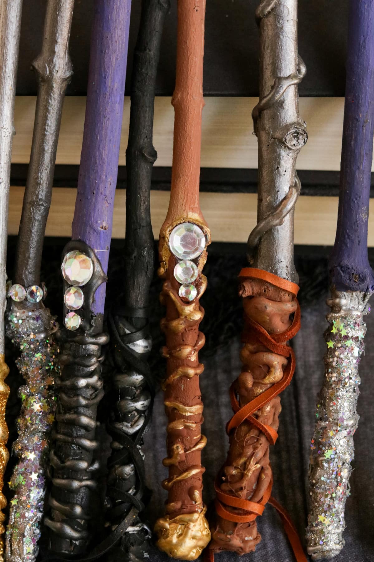 DIY Harry Potter Wands of varying colors