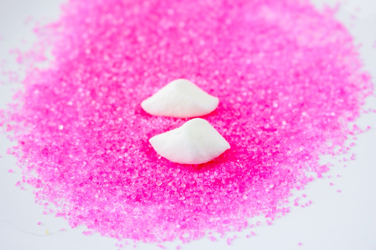Mini marshmallow halves dipped in sprinkles