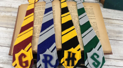 Harry Potter Bookmarks on open book