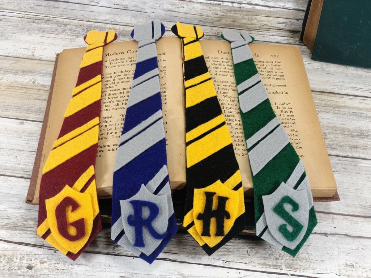 Harry Potter Bookmarks on open book