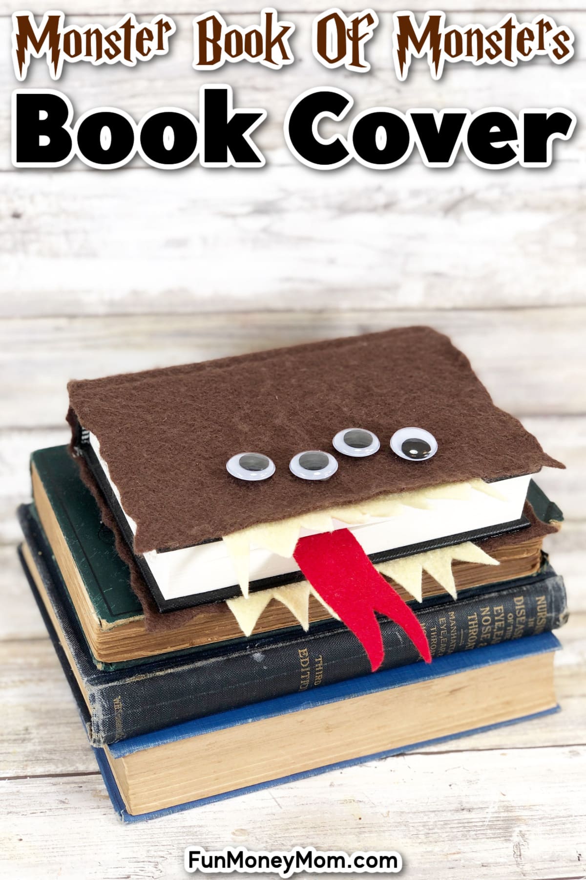 Monster Book Of Monsters DIY Book Cover - Fun Money Mom