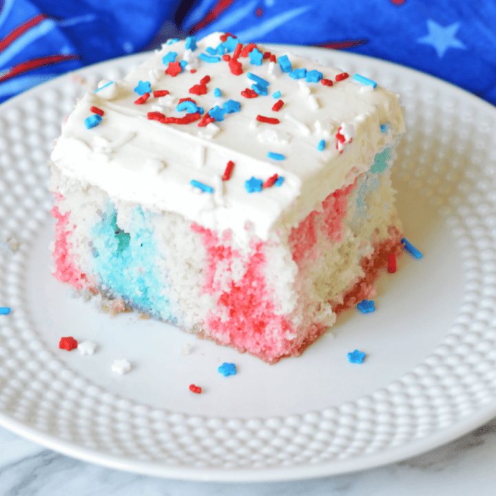 Red White And Blue Poke Cake square