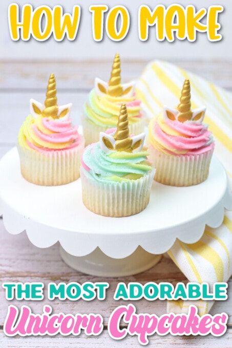 Unicorn Cupcakes Recipe Pin 1
