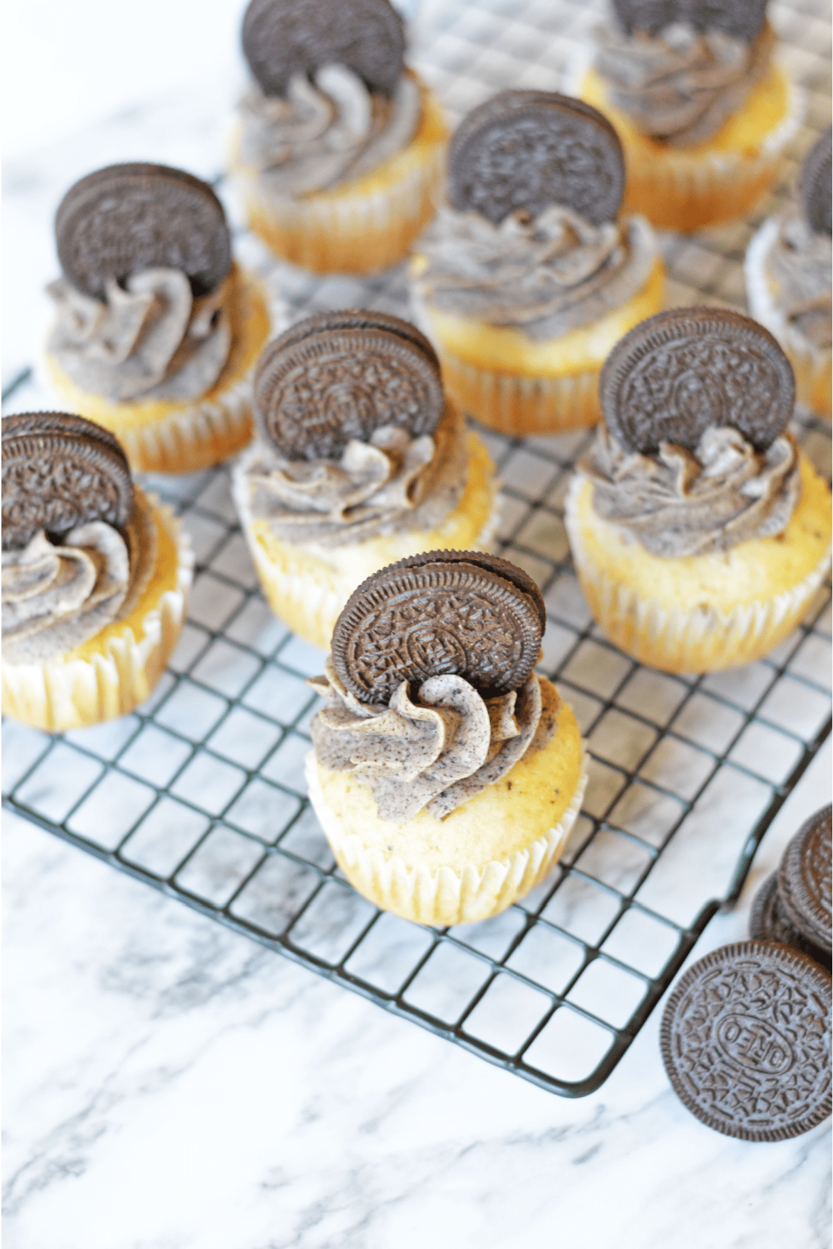 Oreo cupcakes from above