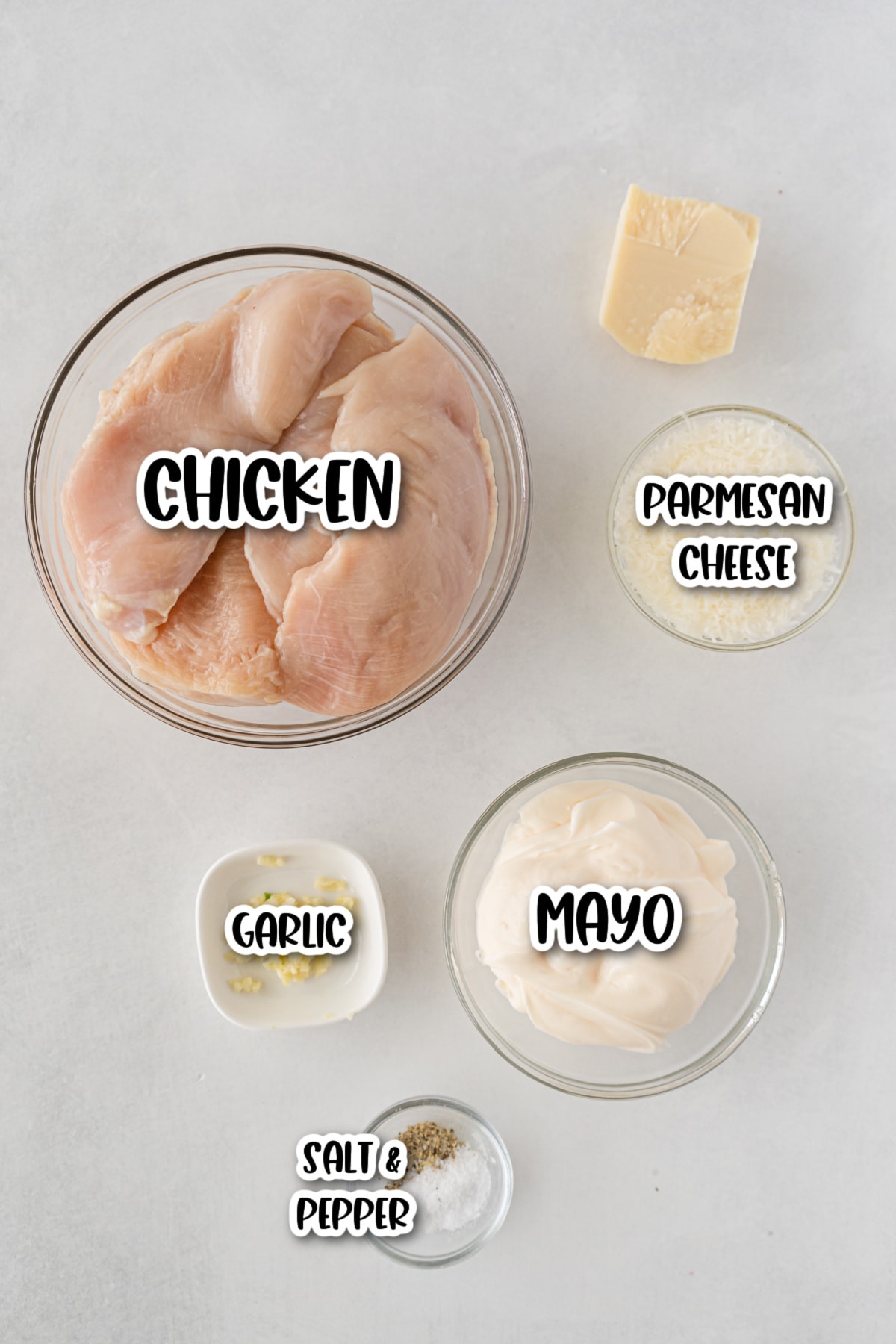 Ingredients for Parmesan Crusted Chicken With Mayo