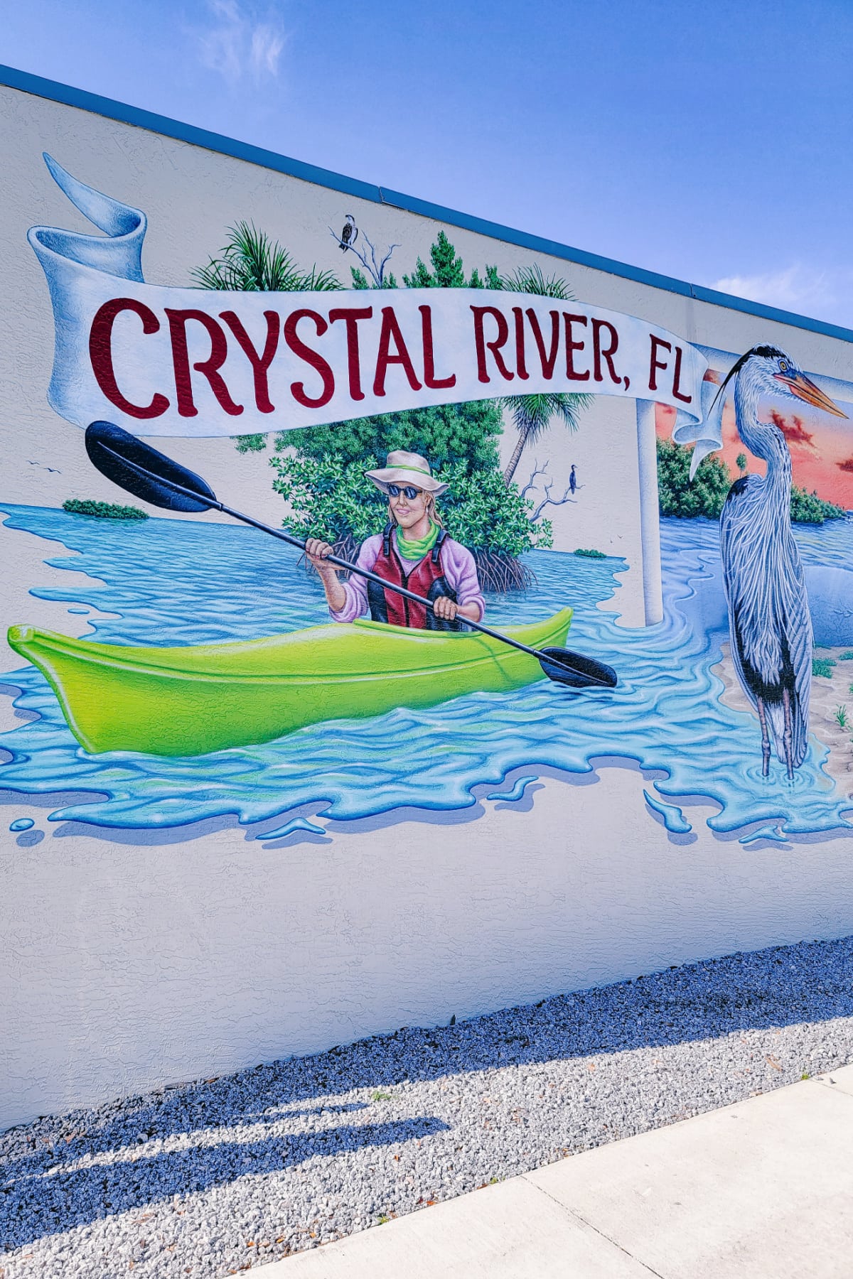 Colorful mural in Crystal River Florida