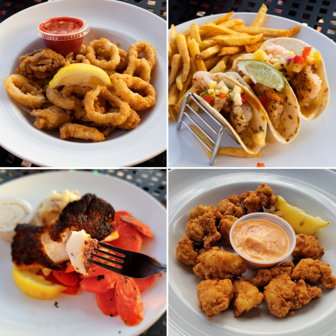 Entrees from Waterfront Social restaurant