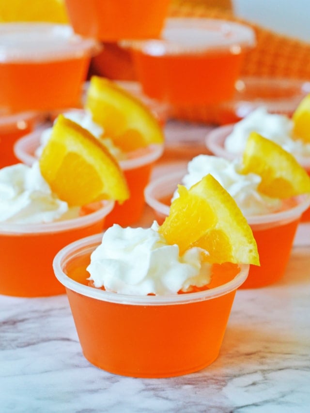 Orange Creamsicle Jello Shots - Fun Money Mom