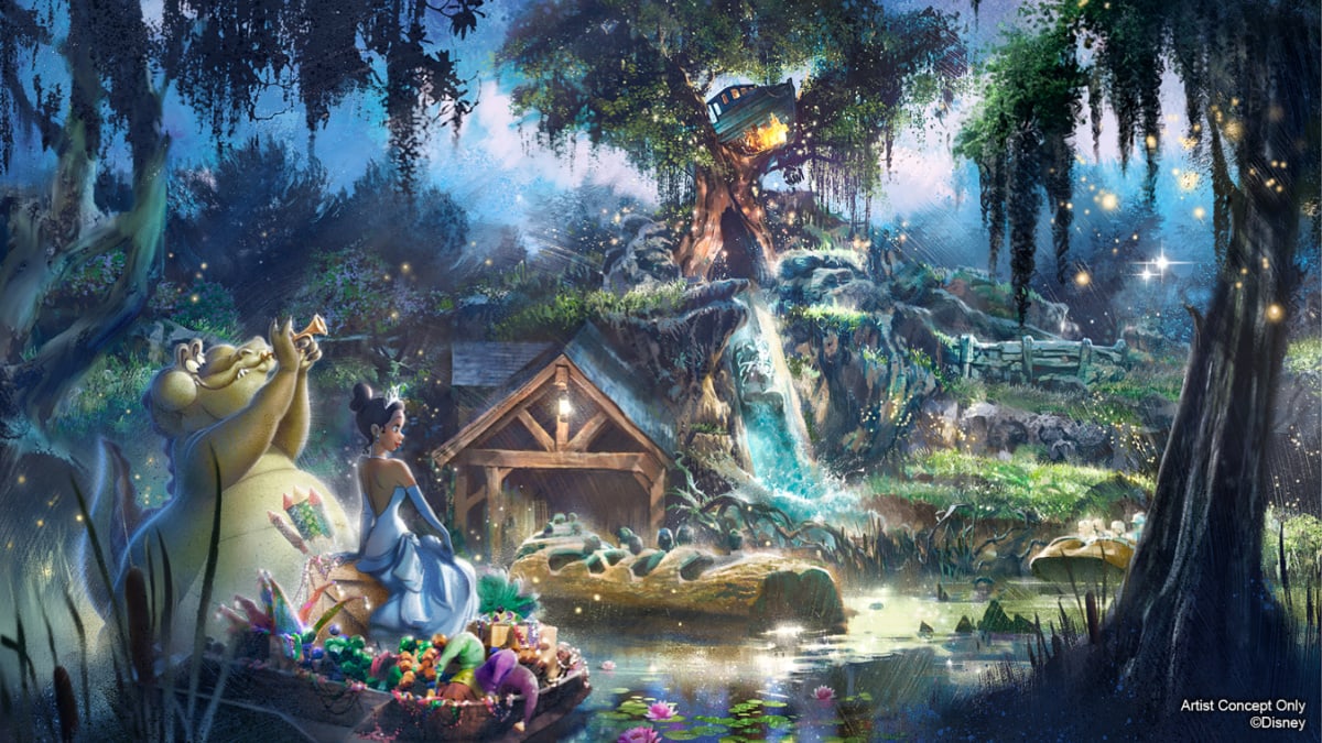 Mockup of new Princess and the Frog attraction