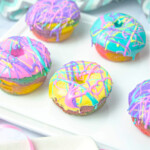 Rainbow donut for recipe card