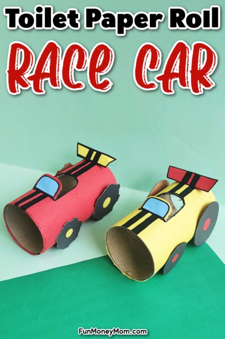 Toilet Paper Roll Race Car Pin 1