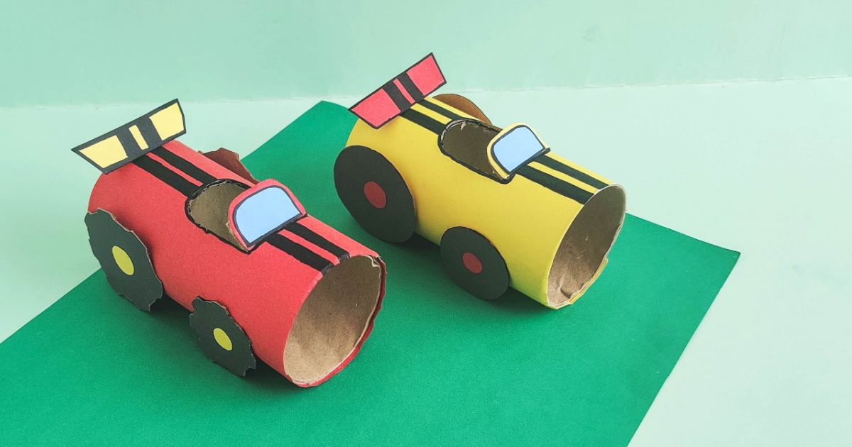 Easy Toilet Paper Roll Race Car - Fun Money Mom