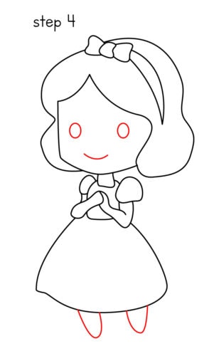 How To Draw Snow White (Step By Step Tutorial With Free Printable)