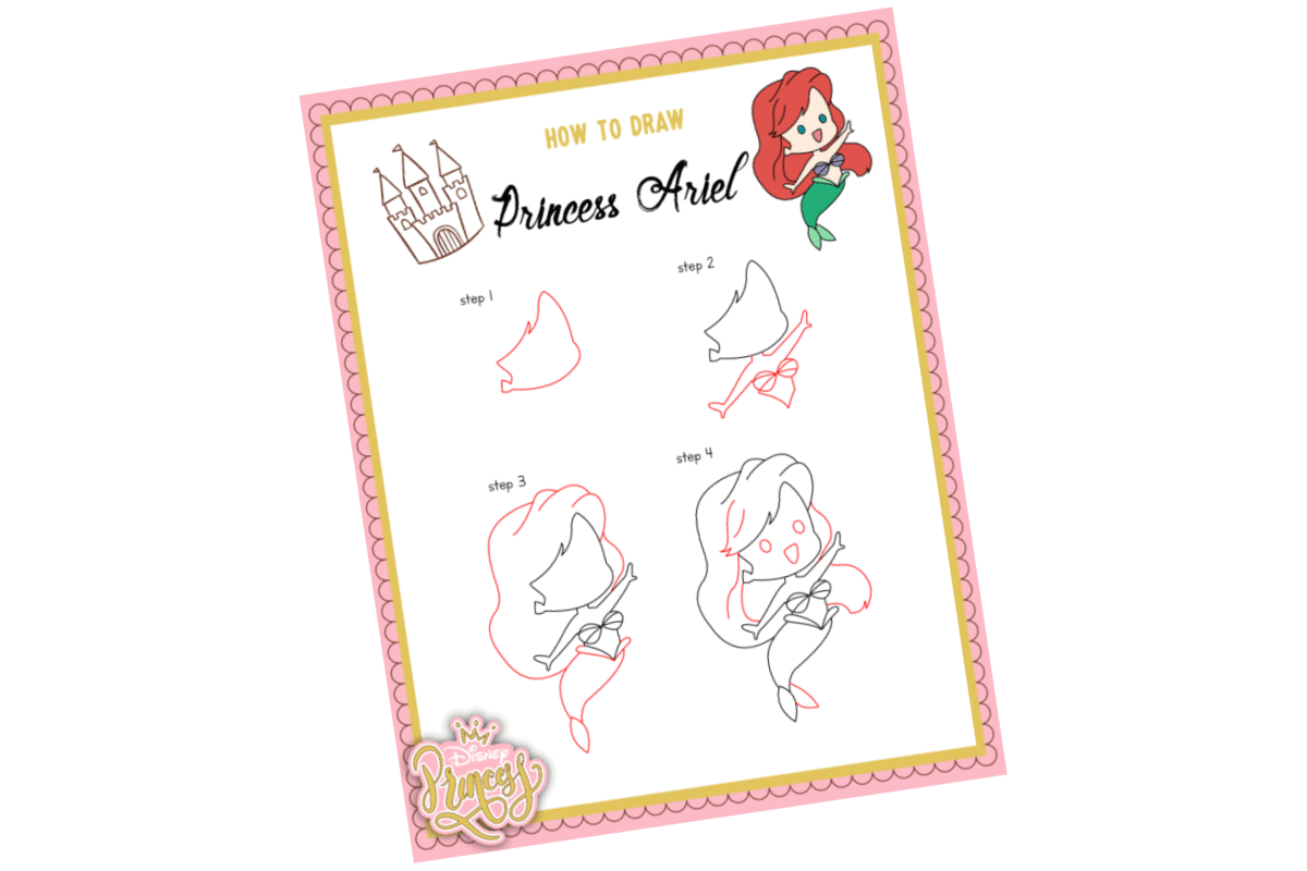 Drawing tutorial for The Little Mermaid