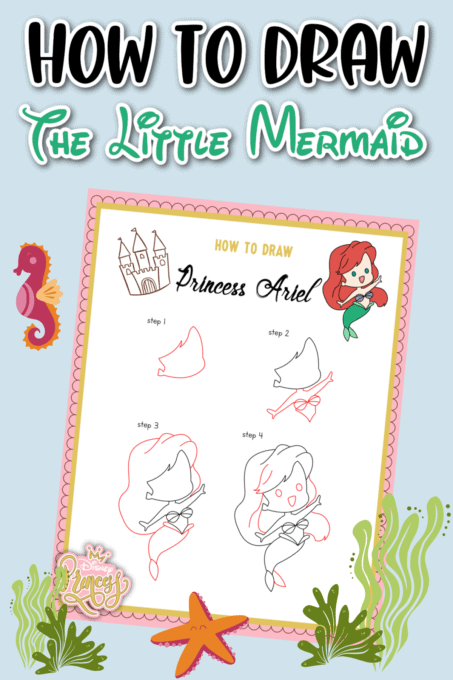 Picture of printable for drawing The Little Mermaid