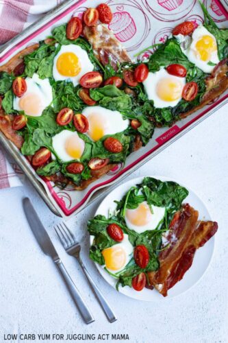 Sheet pan eggs and bacon