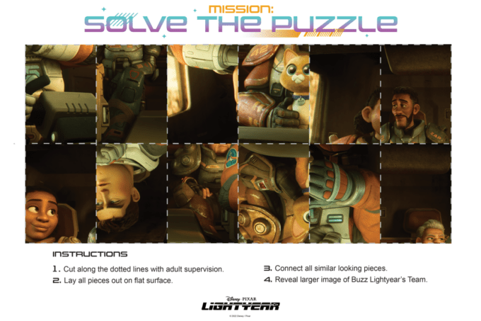 Buzz Lightyear Solve The Puzzle activity