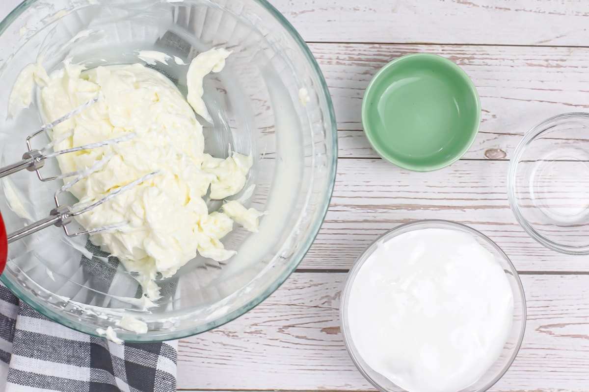 Whipped butter in bowl