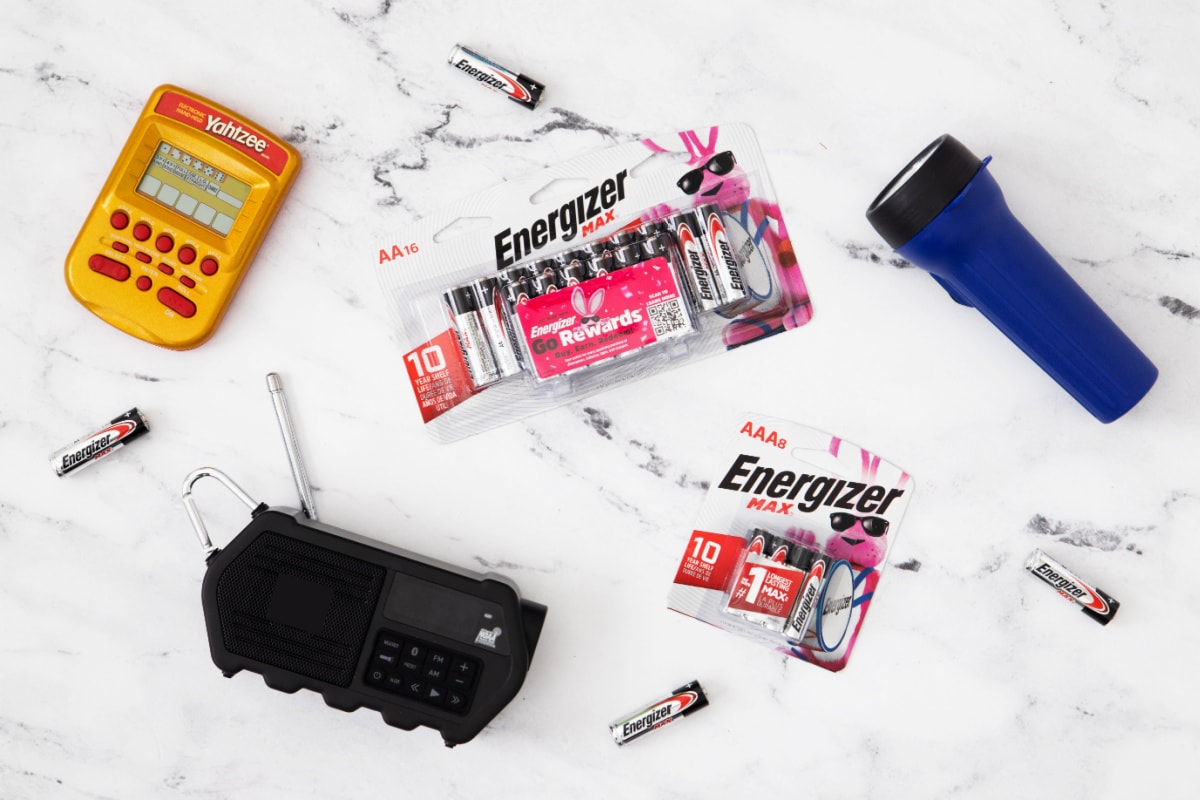 Batteries with road trip items