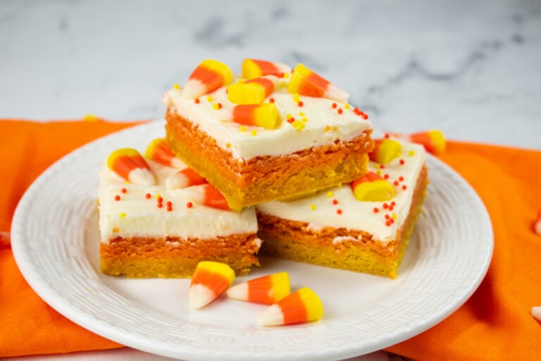 Candy Corn Cookie Bars