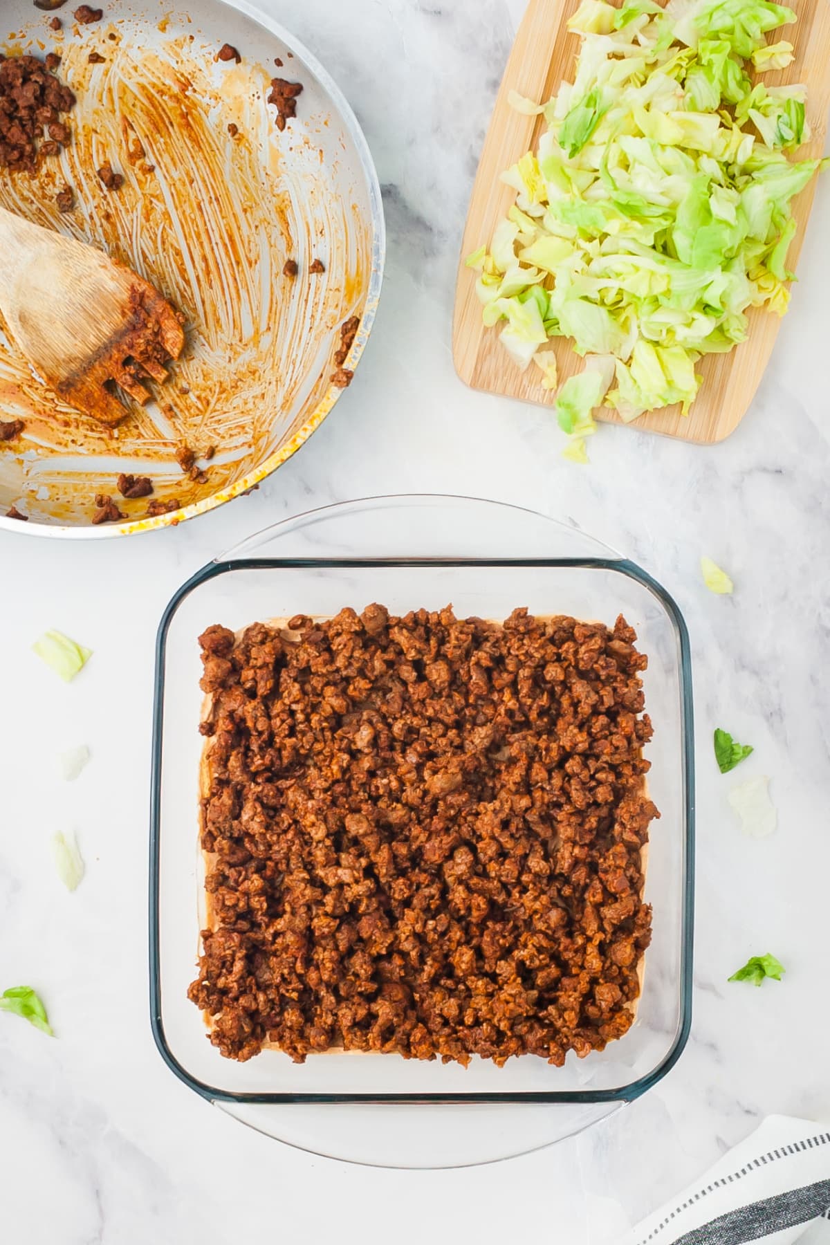 Ground beef layer for taco dip