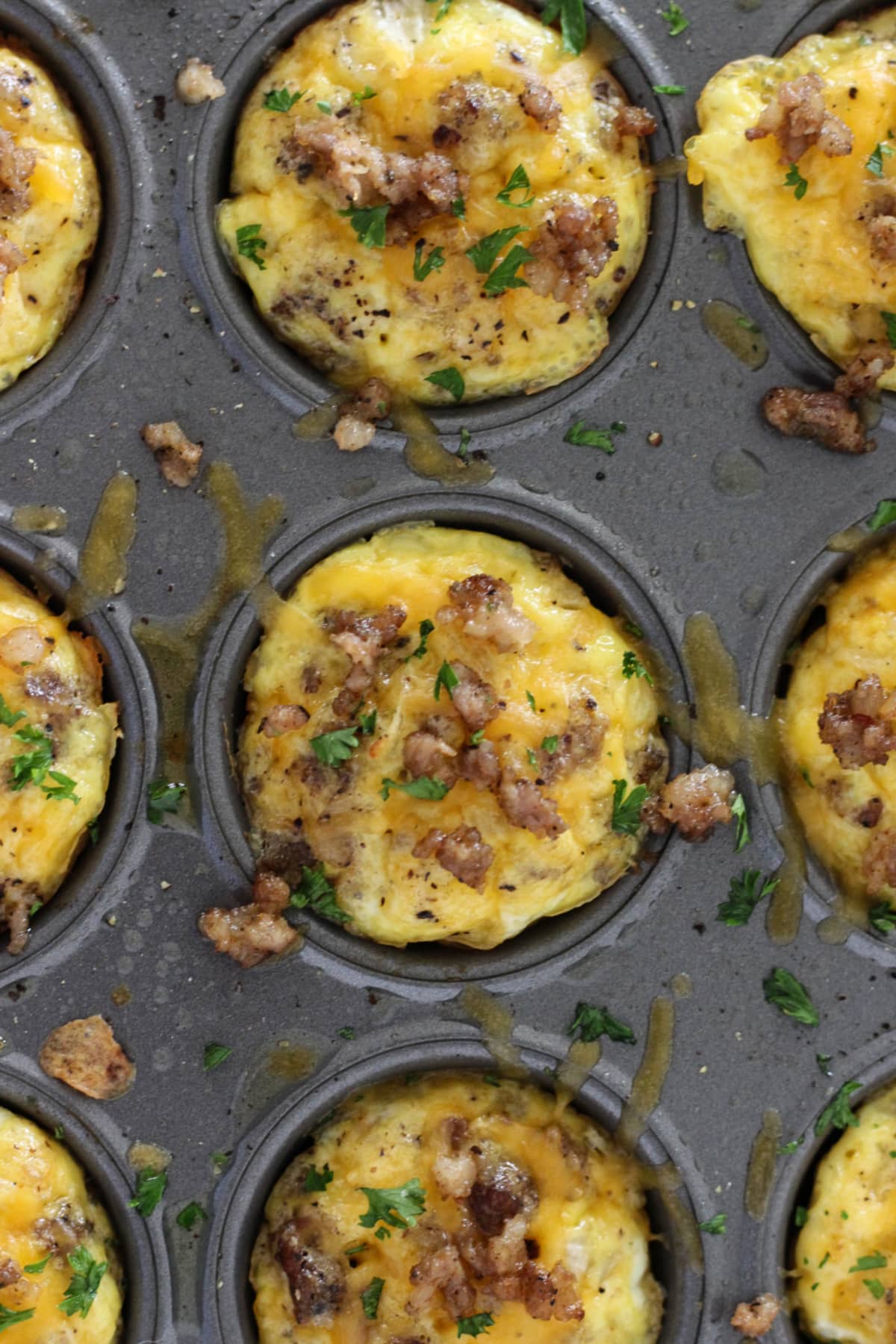 Egg muffins in tin