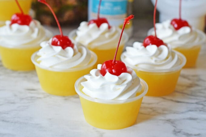 Pina Colada Jello Shots - Fun Money Mom